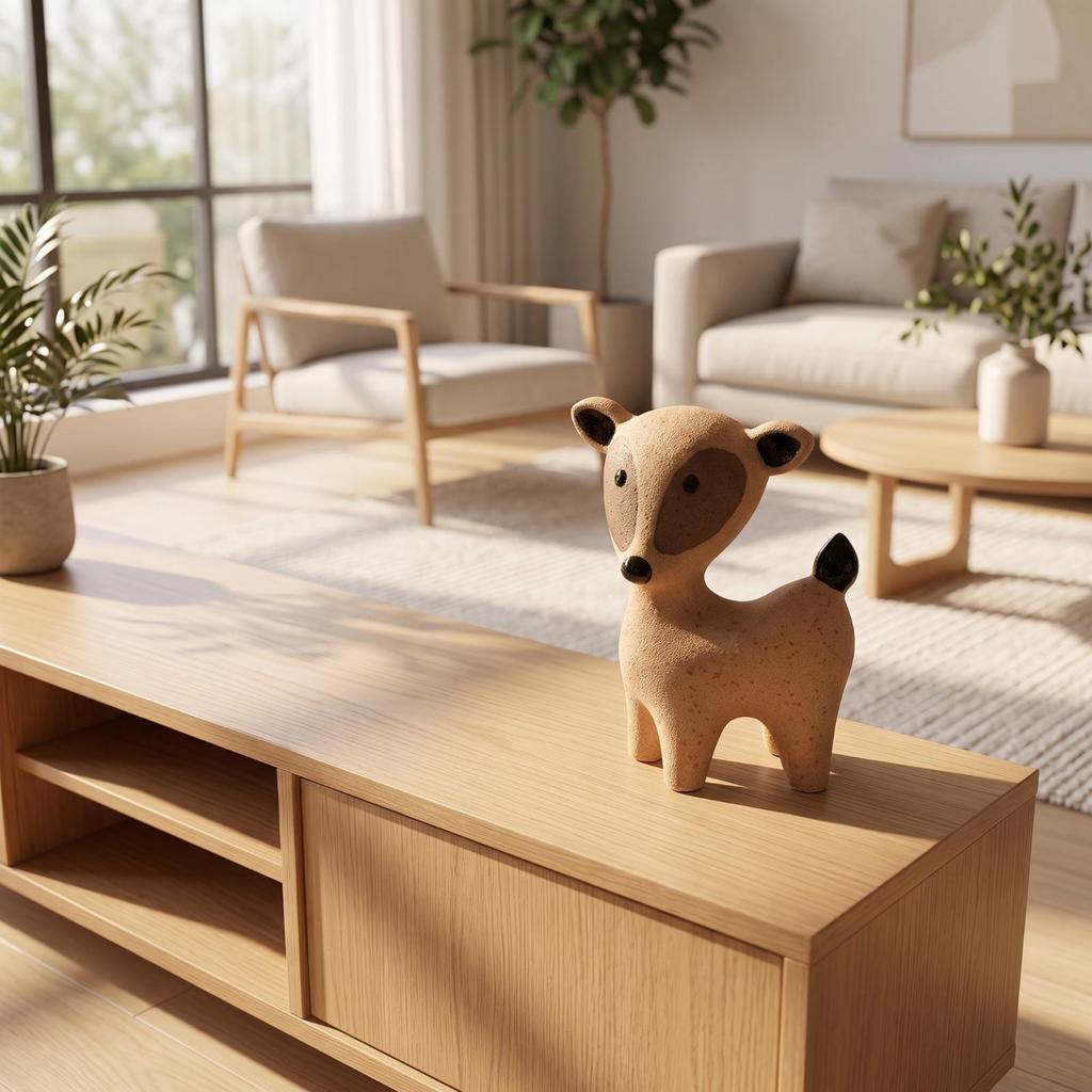 Resin Figurine Decorative Feline Sculpture Indoor for Living Room