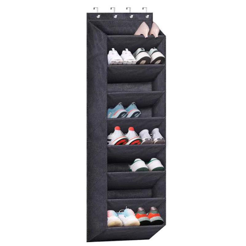 6-Layer Foldable Non-Woven Fabric Hanging Storage Bag for Dormitory and Door