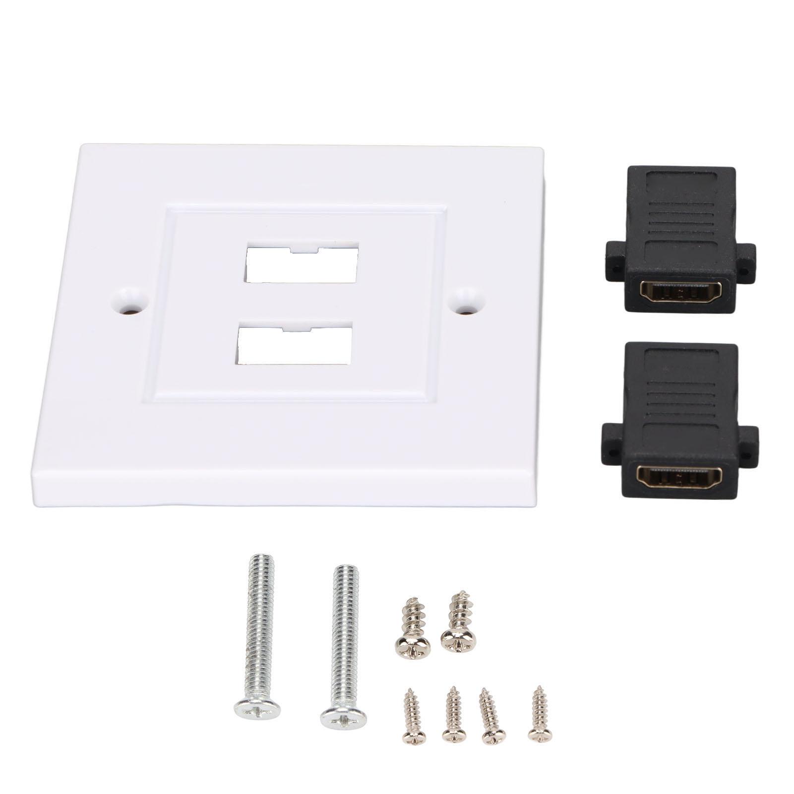 

2 Port HD Multimedia Interface Wall Panel HD Multimedia Interface Socket Panel Cable Extension Coupler