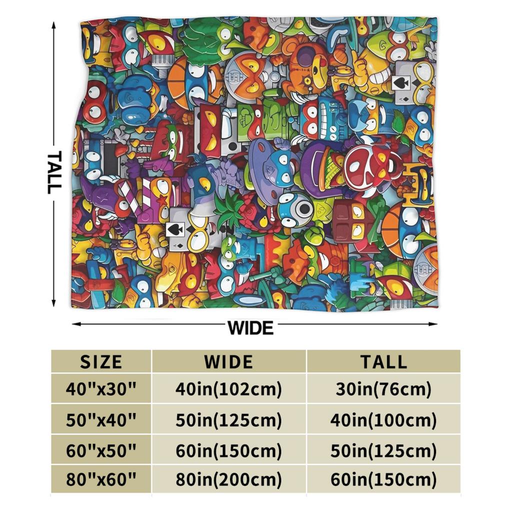 Super Zings Game  Blanket Superthing Soft Print Plush Bedding Throws For Living Room Travel Office Flannel Bedspread Bed Cover