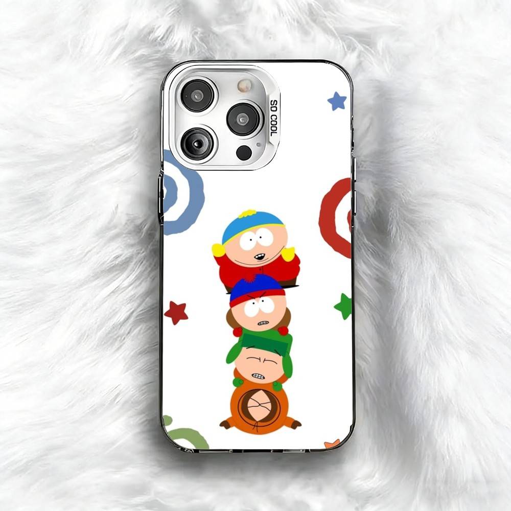 

Funny S-South-Park Cute Phone Case For iPhone 16 17 15 14 12 13 Pro Max Black Color Shockproof Cover iPhone12PROMAX