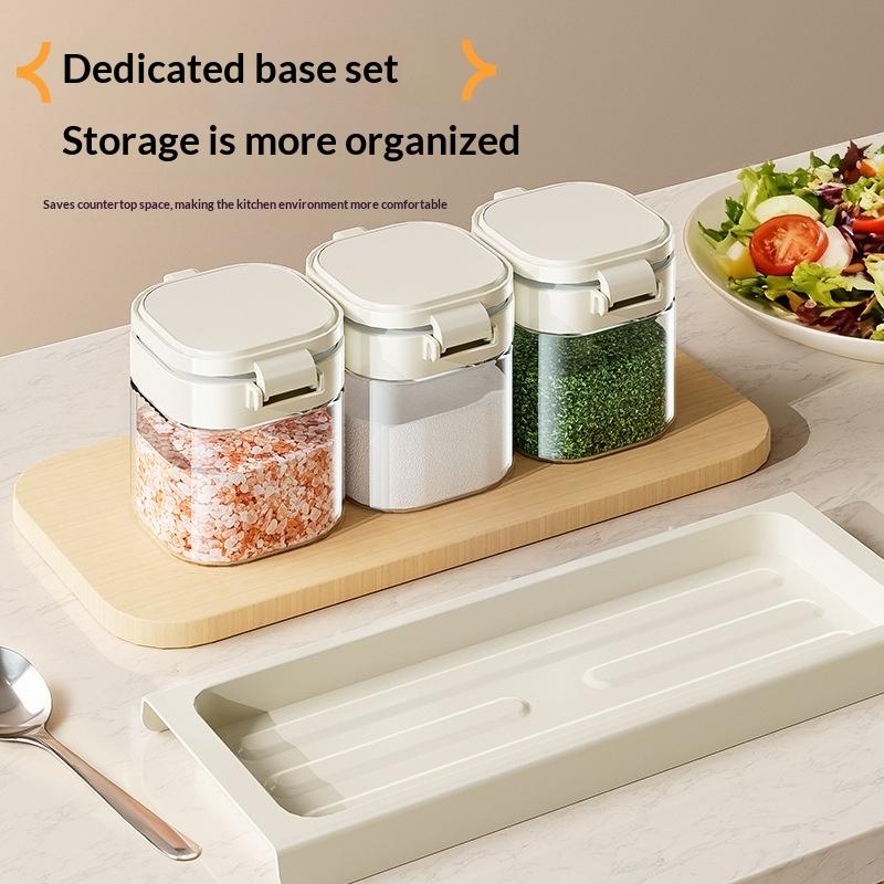 Spice Box Separate Spoon Seasoning Container Home Sealed Moisture-Proof Salt Jar Seasoning Bottle Jars Bottle Kitchen Tool