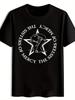 T-shirt The Sisters of Mercy Graphic Print - Black Band Tee with White Star & Portrait Design
