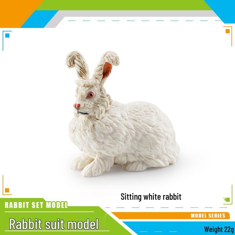 Cross-border Rabbit Model: Dwarf & Lop-eared Rabbit Face Wash and Sitting Pose Static Ornament Toy