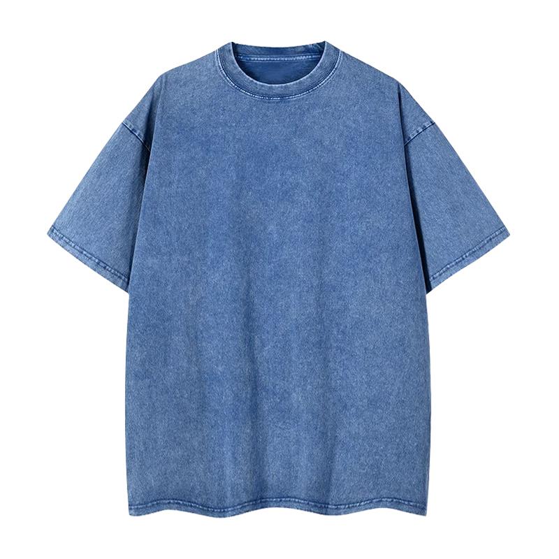 Летняя выстиранная футболка для мужчин женщин чистый хлопок круглый вырез оверсайз футболки мужские топы Y2k повседневные винтажные с коротким рукавом УНИСЕКС футболки M 1290₽