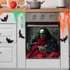 Halloween Smile Skeleton And Mouse Glass Cabinet Kitchen Decor Wall Stickers