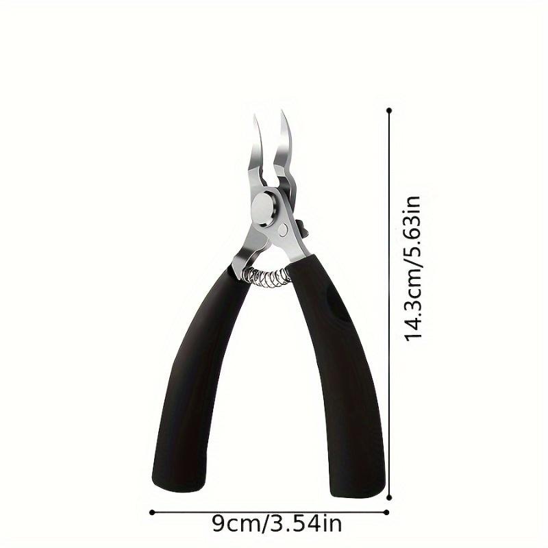 Stainless Steel Toenail Clippers for Thick & Ingrown Nails - Concave Edge Curved Blade, 30° Sharp Precision Trimming