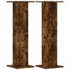 Supports de haut parleurs 2 pcs chêne fumé bois d ingénierie