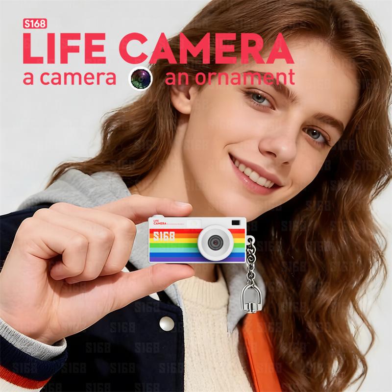 Digital Camera 1.47 Inch Keychain Camera Retro Support Memory Card 2K Very Small Camcorder Video Recorder With Flash