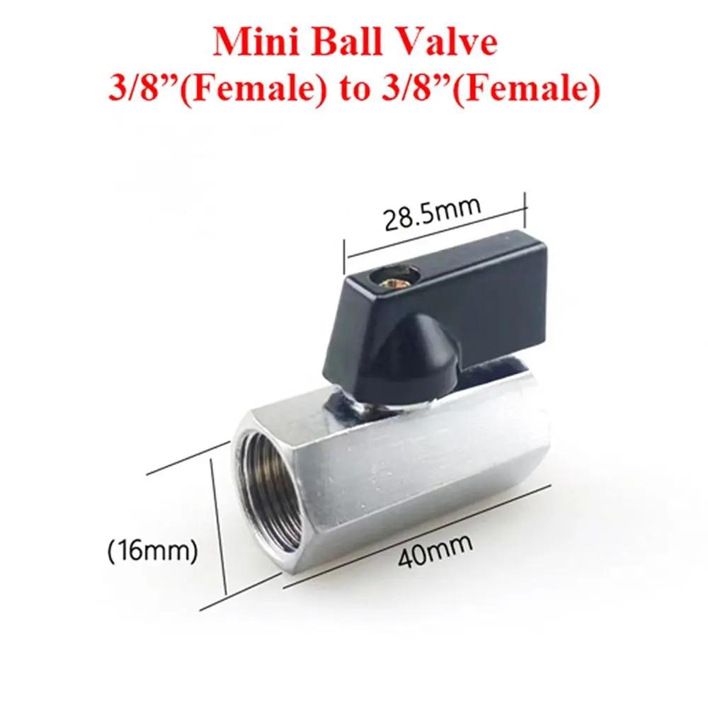1/8" 1/4" 3/8" 1/2" BSP Threaded Brass Ball Valve Male To Female/Female To Female Plated Brass Air Compressor Valve