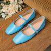 Fashion Flat Shoes for Women 2025 Spring and Autumn French Square Toe Silver Mary Jane Plus Size Women's Shoes Zapatos Mujer ladies