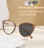 Classic Cat Eye Photochromic Women'S Presbyopia Glasses Fashionable And Luxurious Outdoor Men'S Farsightedness Sunglasses