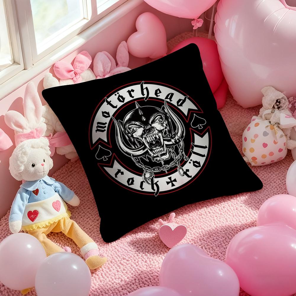 Rock Band M-MotorHEadS Lemmy Cushion Cover Pattern Printed Pillowcase for Living Room Sofa Cushion Cover & Bedroom Decor