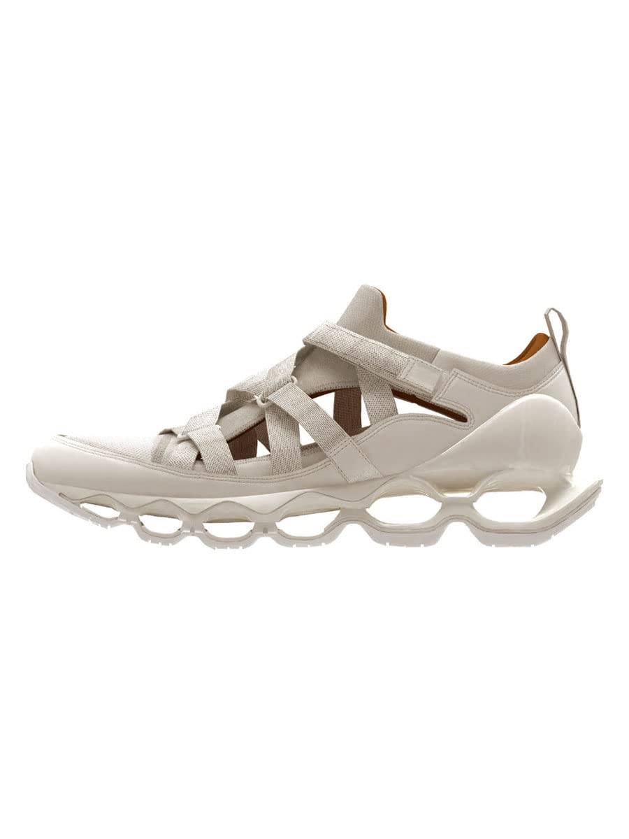 Mizuno Wave Prophecy Strap Sneakers, Off-White/Camel, Size 28.0 cm, 2E