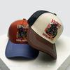 And Women Hip-Hop Embroidered Motorcycle Driver Letter Prints Baseball Caps Color Contrast Sun Protection Personalized Trucker Caps All-Match Ins