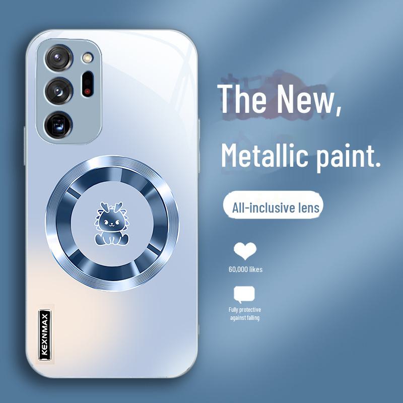 

Защитный чехол для Samsung Galaxy Note 10 Plus с градиентным рисунком дракона, жидким стеклом для защиты от падений и грязи. Note 10Plus синий