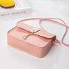 Women's PU Leather Small Square Crossbody Bag, Luxury Shoulder Bag with Pearl Pendant