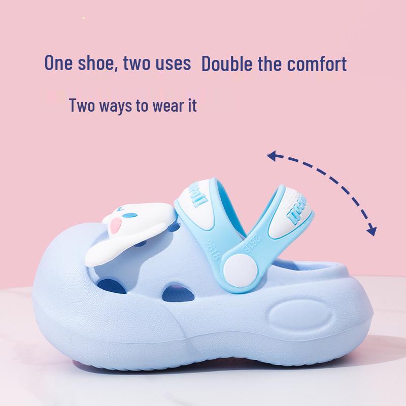 Sommer-Hausschuhe für Mädchen: Rutschfeste Sandalen für Kleinkinder für drinnen & Strand, Stilvolles Lochdesign