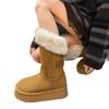 Thick-soled medium tube fluffy snow boots winter new piled thickened non-slip warm boots cotton boots