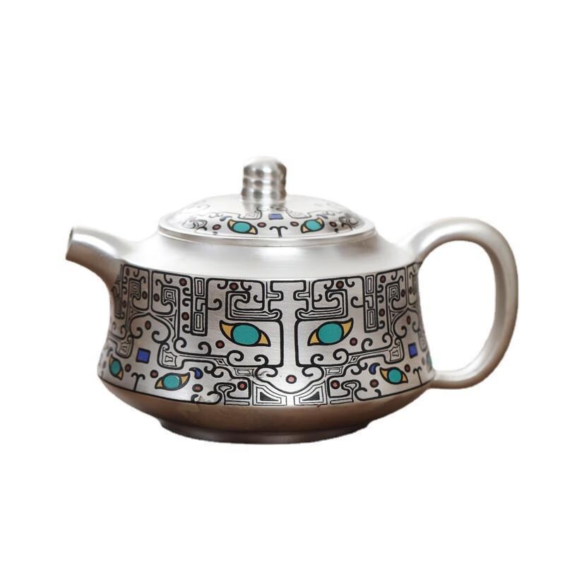 Cha Xun Chinese Classical Silver Teapot