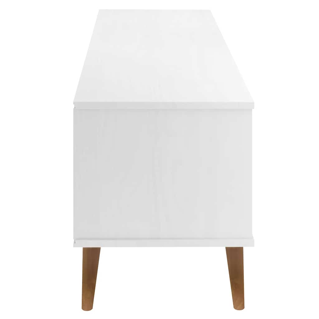 Vidaxl Szafka Tv Molde, Biała, 158X40X49 Cm, Lite Drewno Sosnowe