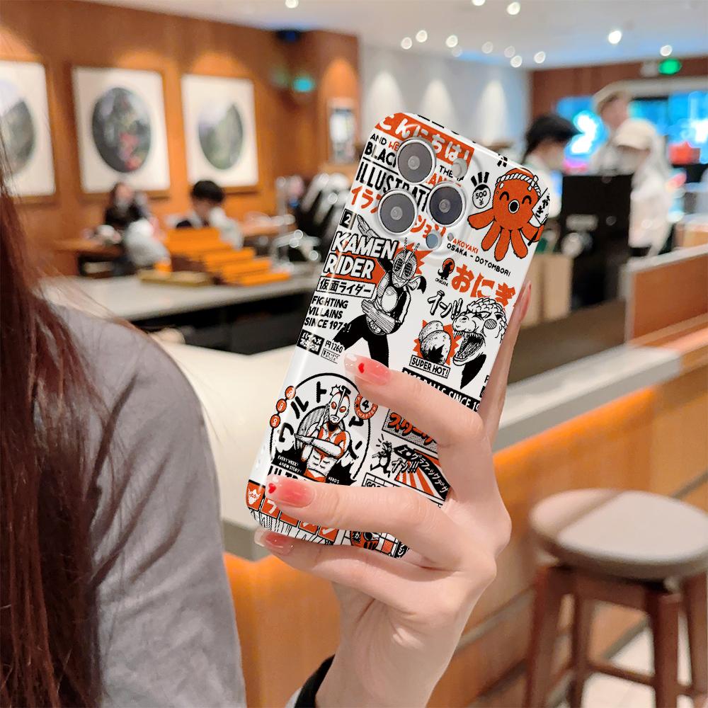 All-inclusive Film Handyhülle Cartoon Mode Design Hartschale Vollabdeckung Kameraschutzhülle für OPPO A60 A96 Reno12 Realme C53 C75