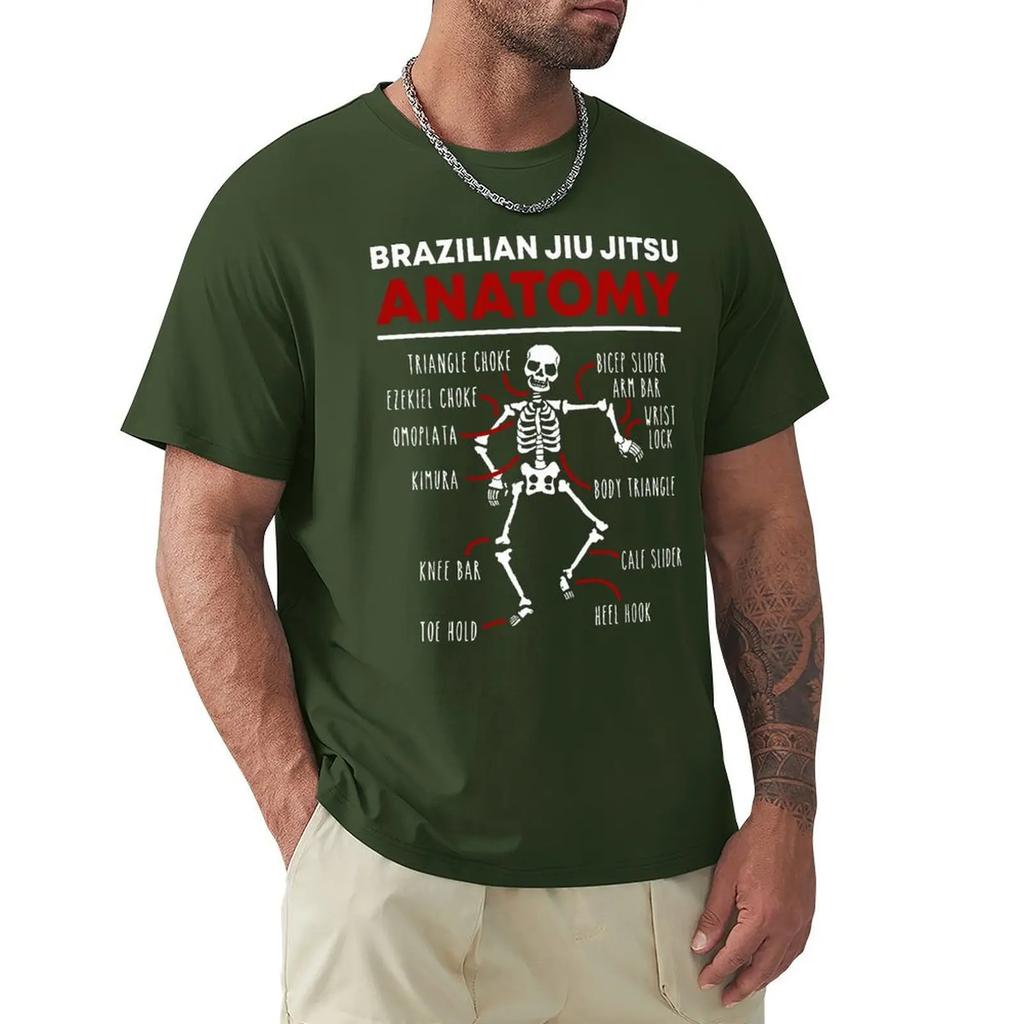 Brazilian Jiu Jitsu Anatomy Skeleton Funny Martial Arts T Shirts Graphic Streetwear Short Sleeve Harajuku Hip Hop T-shirt