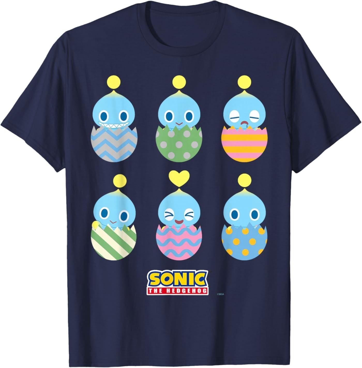 Sonic the Hedgehog Easter Chao Group Eggs T-Shirt S разноцветный