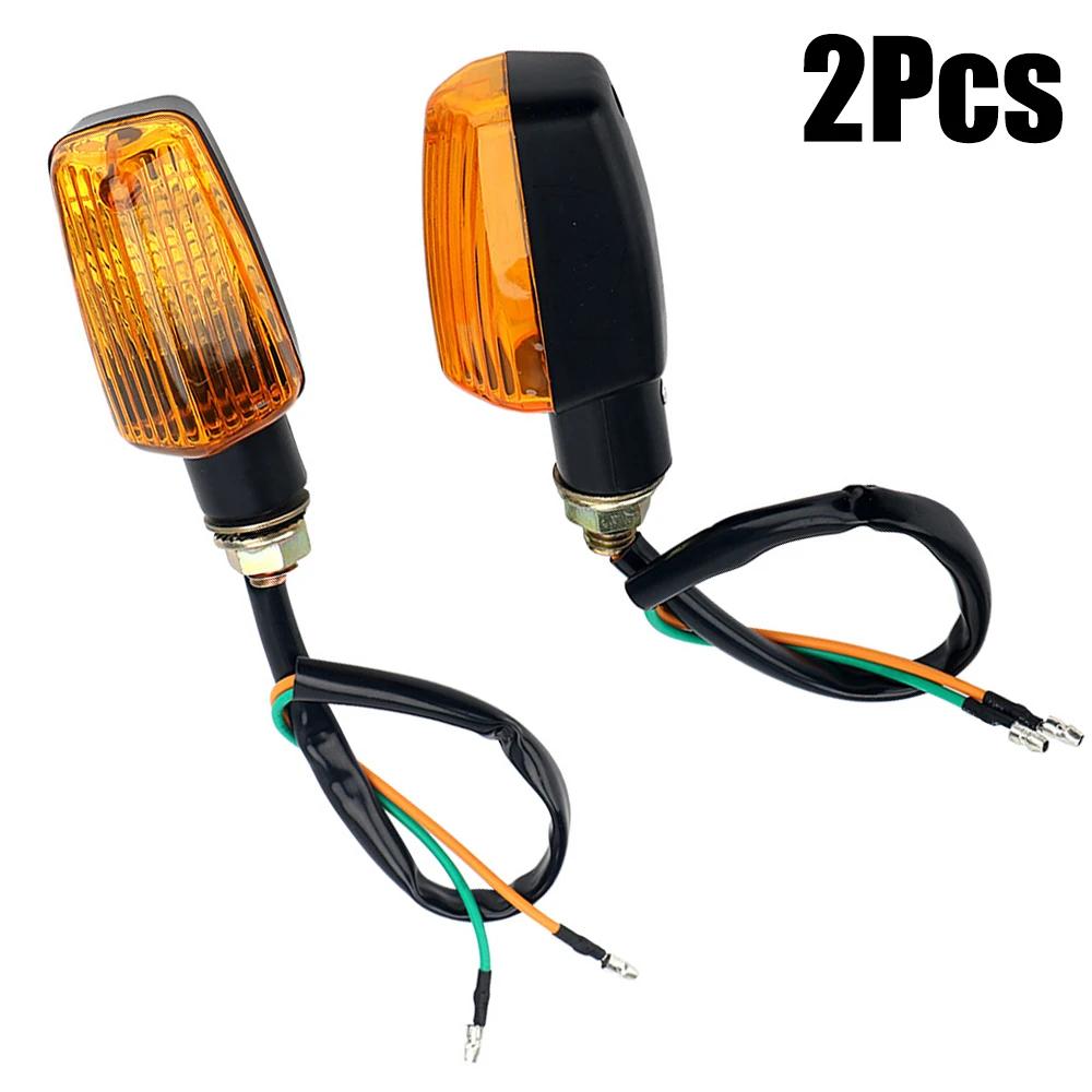2Pcs Motorcycle LED Turn Signal Light Motorcycle Turn Signal Indicators Light Blinkers Flasher Amber Blinker Moto Accessories 8W