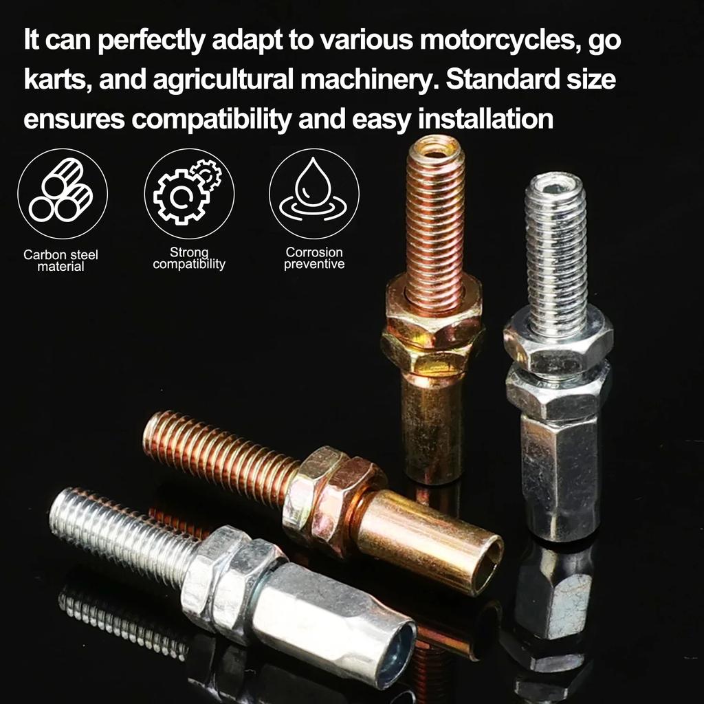 M6x40mm Throttle Cable Adjuster Clutch Wire Screw Bolt Kit for Motorcycle ATV Go Kart Scooter Pit Bike Universal Auto Parts