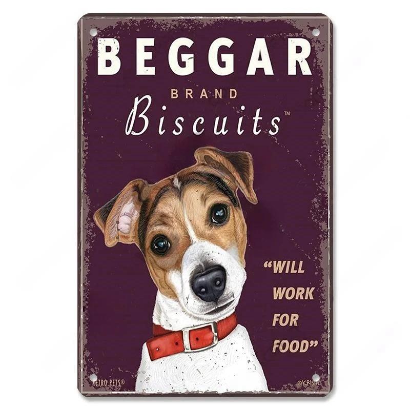 Pôster Vintage Cachorros Fofos de Estimação Placas de Metal de Estanho Dachshund Bulldog Placa de Metal Para Jardim Cafeteria Cozinha Decoração de Arte de Parede para Casa