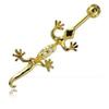 KODY PIERCING 18K Gold Plated Piercing Belly Button Salamander 8mm - Quality Piercing