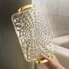 Edge Tray Transparent Serving Tray Serving Tray with Handles Fruit Dessert Platter Stackable Kitchen Organizer Decorative