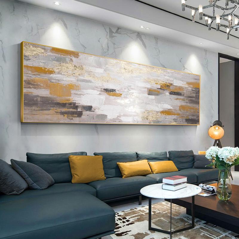 

Абстрактная картина маслом на холсте, золотой роскошный плакат Cuadros, художественные принты, домашний декор, современные настенные картины для гостиной, без рамки