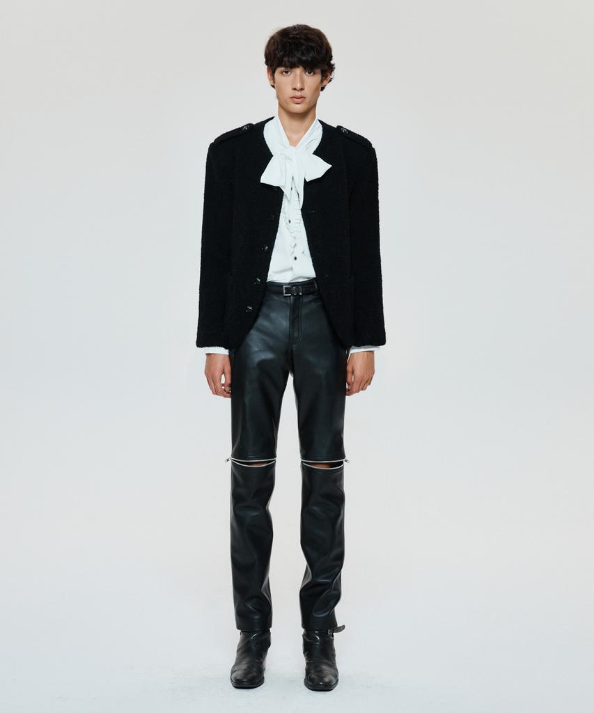 Untage Wool Boucle Tweed Jacket [Black(Man)]_Uto-Fb16