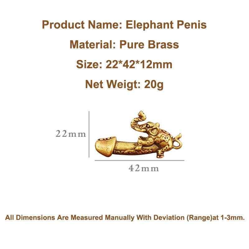 Solid Brass Elephant Male Genitalia Keychain Pendant Car Man Penis Pendant Keychain