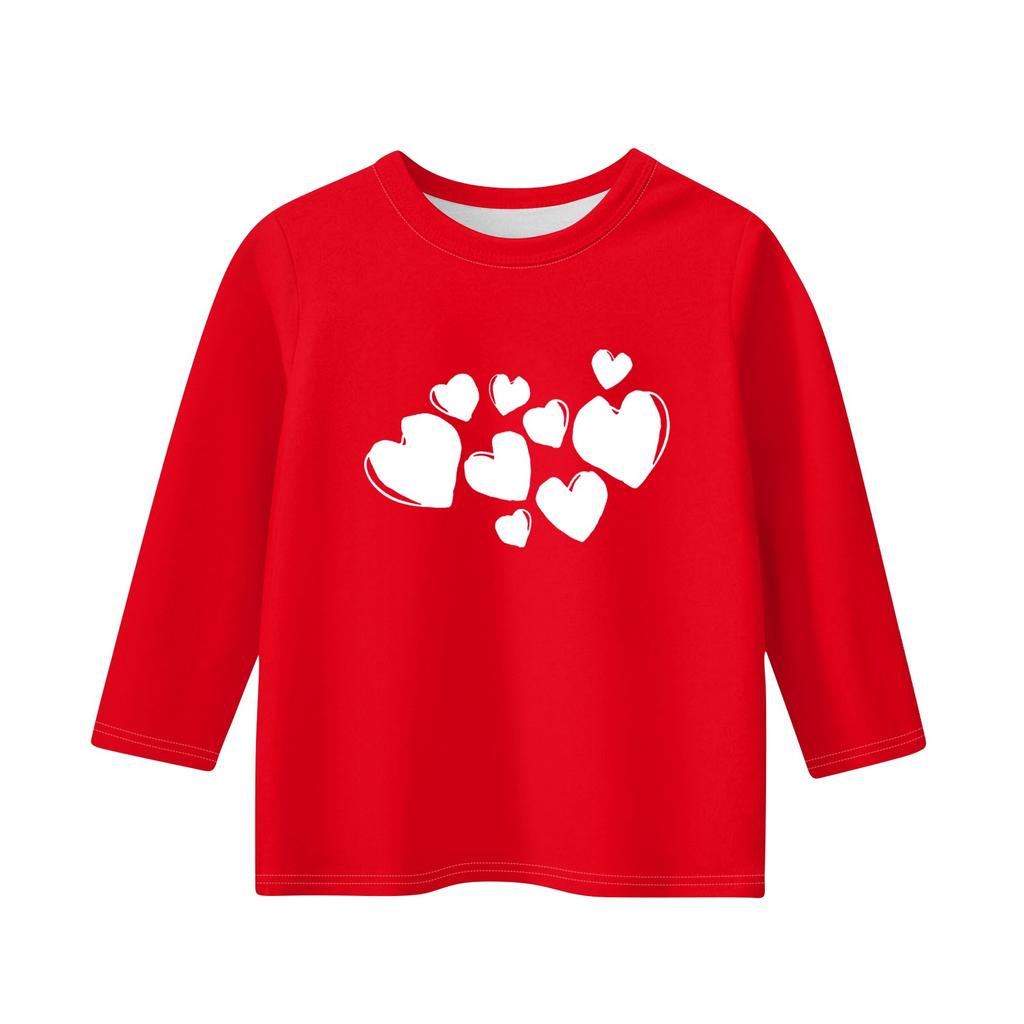 Topuri cu imprimeu pentru tineret fete 5-16 ani gât rotund tricouri mâneci 3/4 topuri la modă ținute tricouri