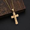 2026 Vintage Men's Cross Necklace Trendy Three-Dimensional Pendant Jewelry