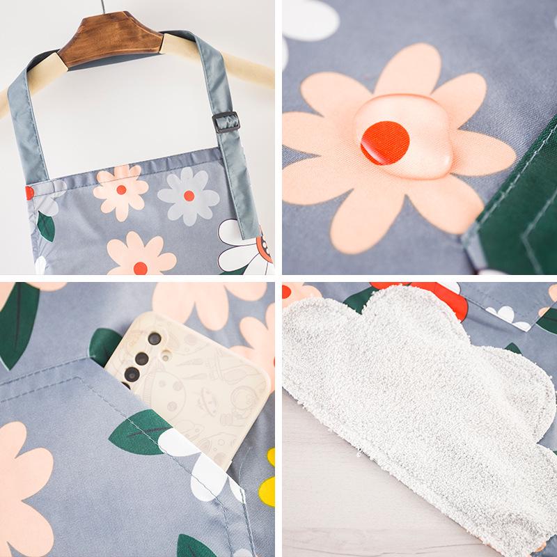 Wodoodporny damski fartuch roboczy z nadrukiem - Plamoodporny, Styl halterowy, Możliwość personalizacji (2025)