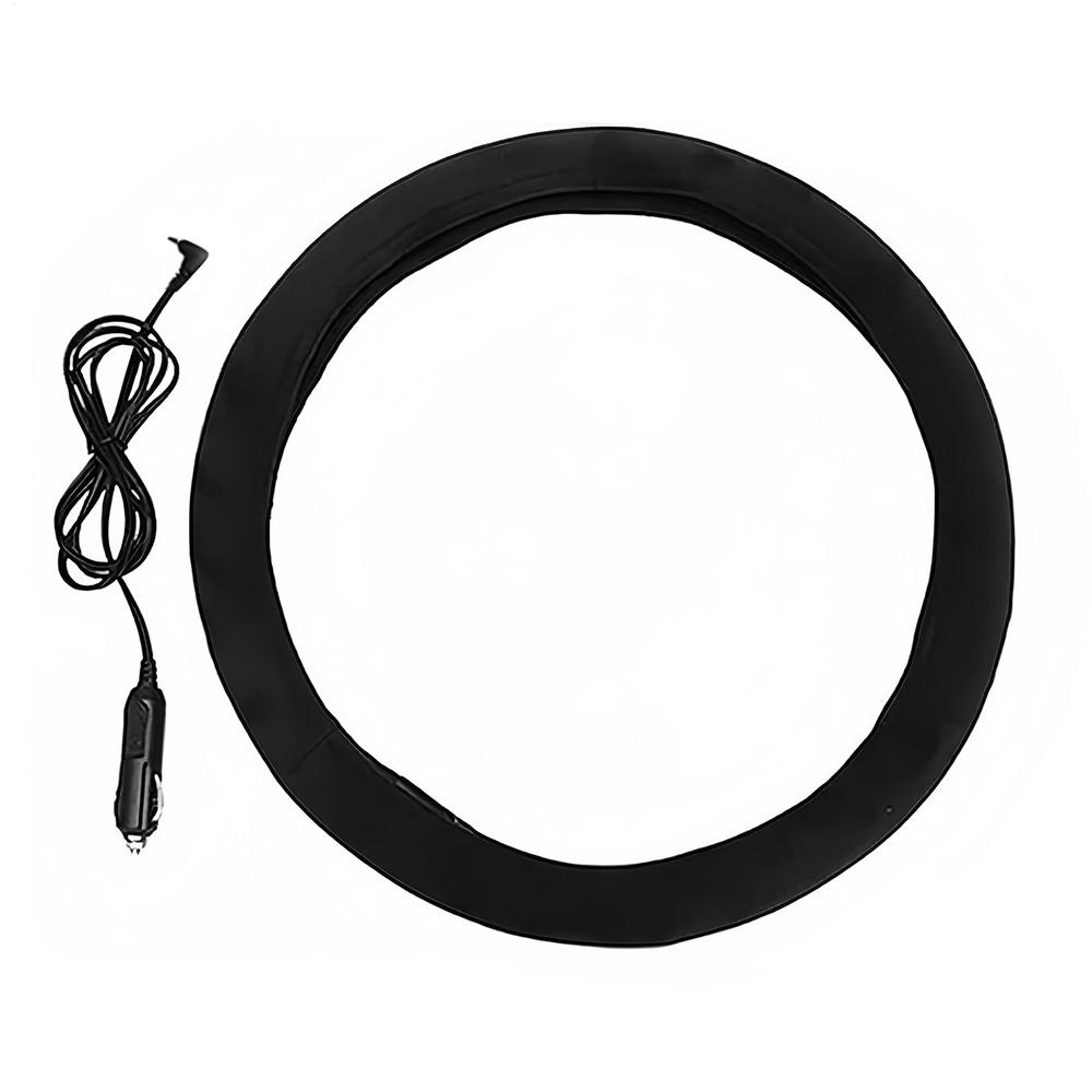 

Car Steering Wheel Cover 12V Plug-in Winter Heating Vehicle Steering Wheel Protector Cover For Road Trip Travel Daily Commute чорний