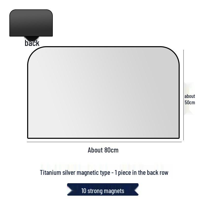 Upgraded Magnetic Car Sunshade Curtain with Retractable Push-Pull Cooling & Heat Insulation