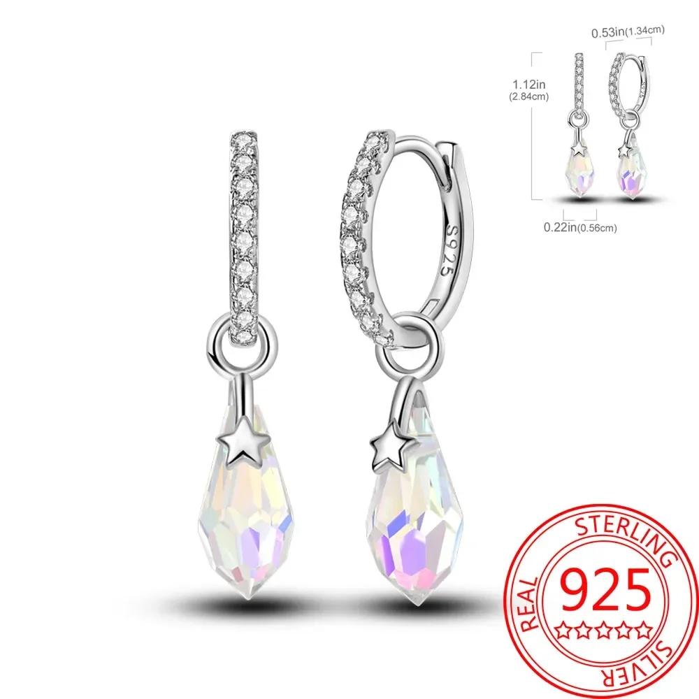 Pink Series 925 Sterling Silver Romantic Flower Butterfly Unicorn Tulip Geometry Earrings Boutique Fine Jewelry Gifts for Women