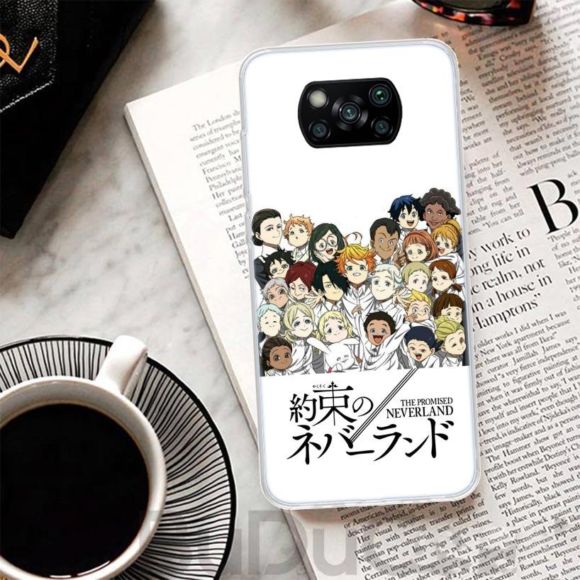 The Promised Neverland Anime Cover For Xiaomi Poco X3 X4 NFC M3 M2 M4 Pro Phone Case F3 F2 F1 Mi Note 10 Lite A3 A2 A1 CC9 Print