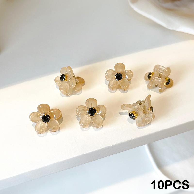 Mini Klipsy do Włosów w Kwiaty Zestaw Dla Kobiet - Bezśladowe Klipsy Szczękowe do Stylizacji do Grzywki i Stylizacji Cienkich Włosów