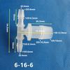 OD 1.6mm-20mm Plastic Equal Diameter Tee T-shaped Connector Pagoda Hose Barb Tee Hose Connector Multiple Specifications