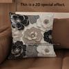 2D Floral Embroidered Pattern Decorative Cushion Covers Pattern Cushion Cover Suitable For Sofa Bedroom Car Pillow Cover