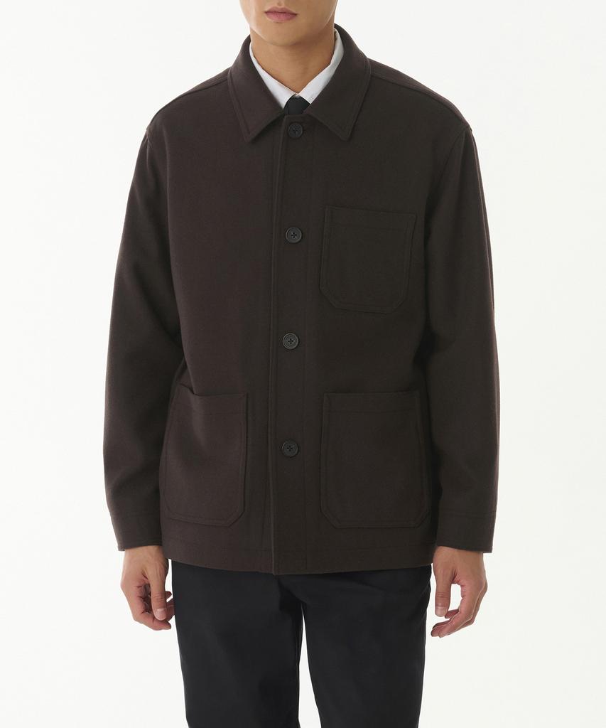 Musinsa Standard Wool Blend Chore Jacket [Dark Brown]
