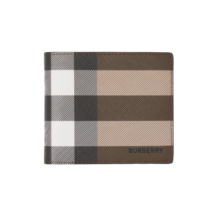 Burberry pārbaudīts dubultā locīšanas maks ar
