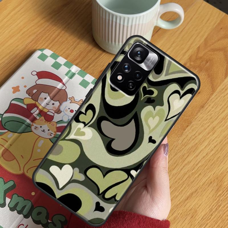 Purple Heart Swirl Aesthetic Case For Xiaomi Redmi Note 14 Pro 13 12 11 10 15 Pro Plus Redmi 15 C 13 10C 12C 14C 13C Cover