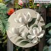 2D Flat 1pc, 8x8 in, Round Printed Aluminum Metal Signage, Magnolia Theme Decoration, Suitable for Door Decoration, Wall Decoration, Home, Room